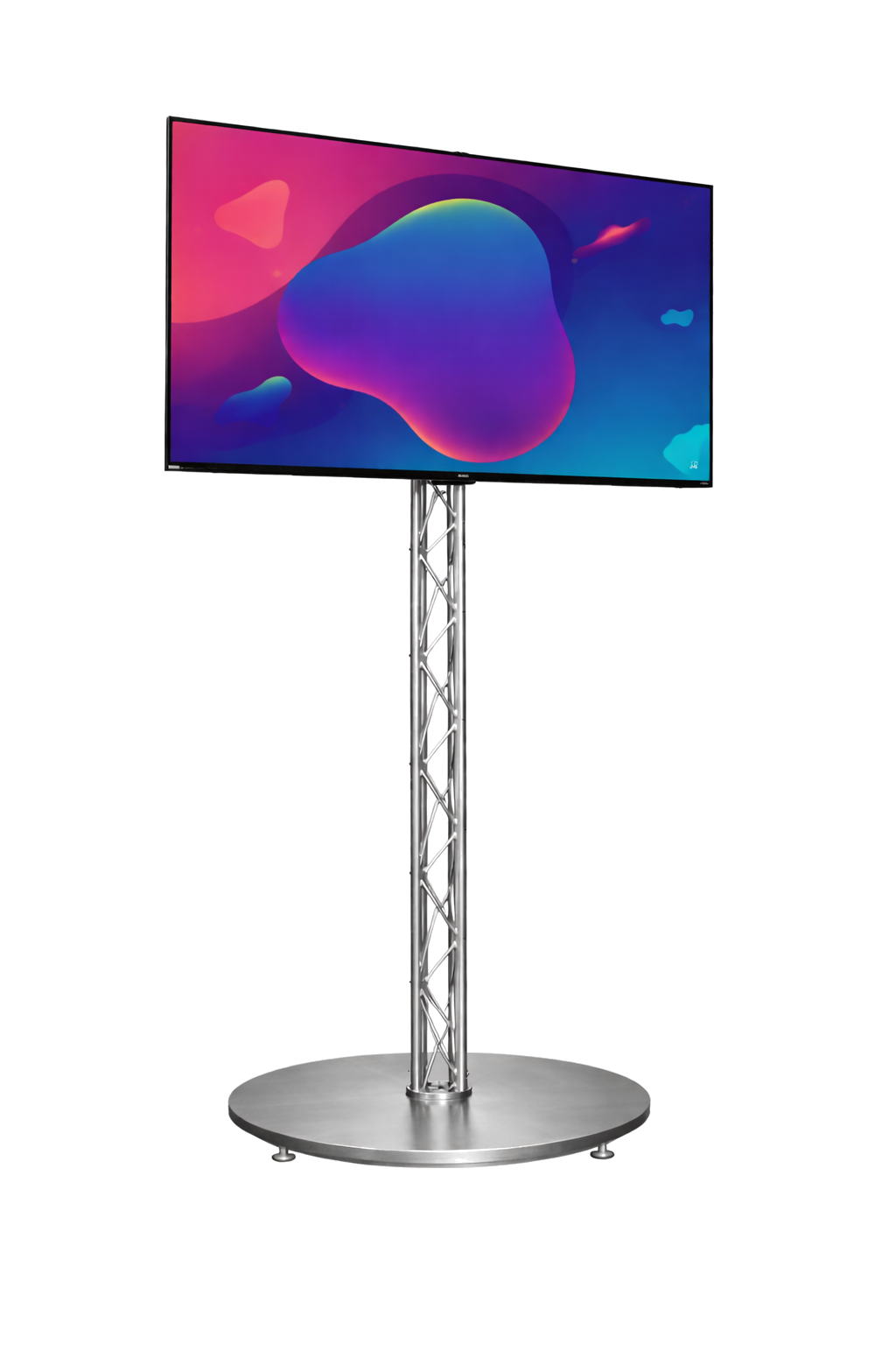 TV sur totem aluminium